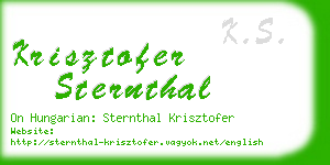 krisztofer sternthal business card